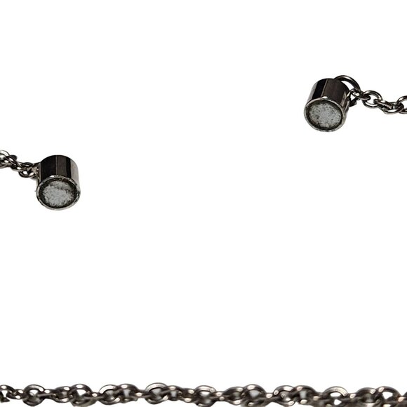 Elegant Faceted Black Silver Beaded Chunky Chain Necklace Fashion Jewelry Women - Picture 8 of 10